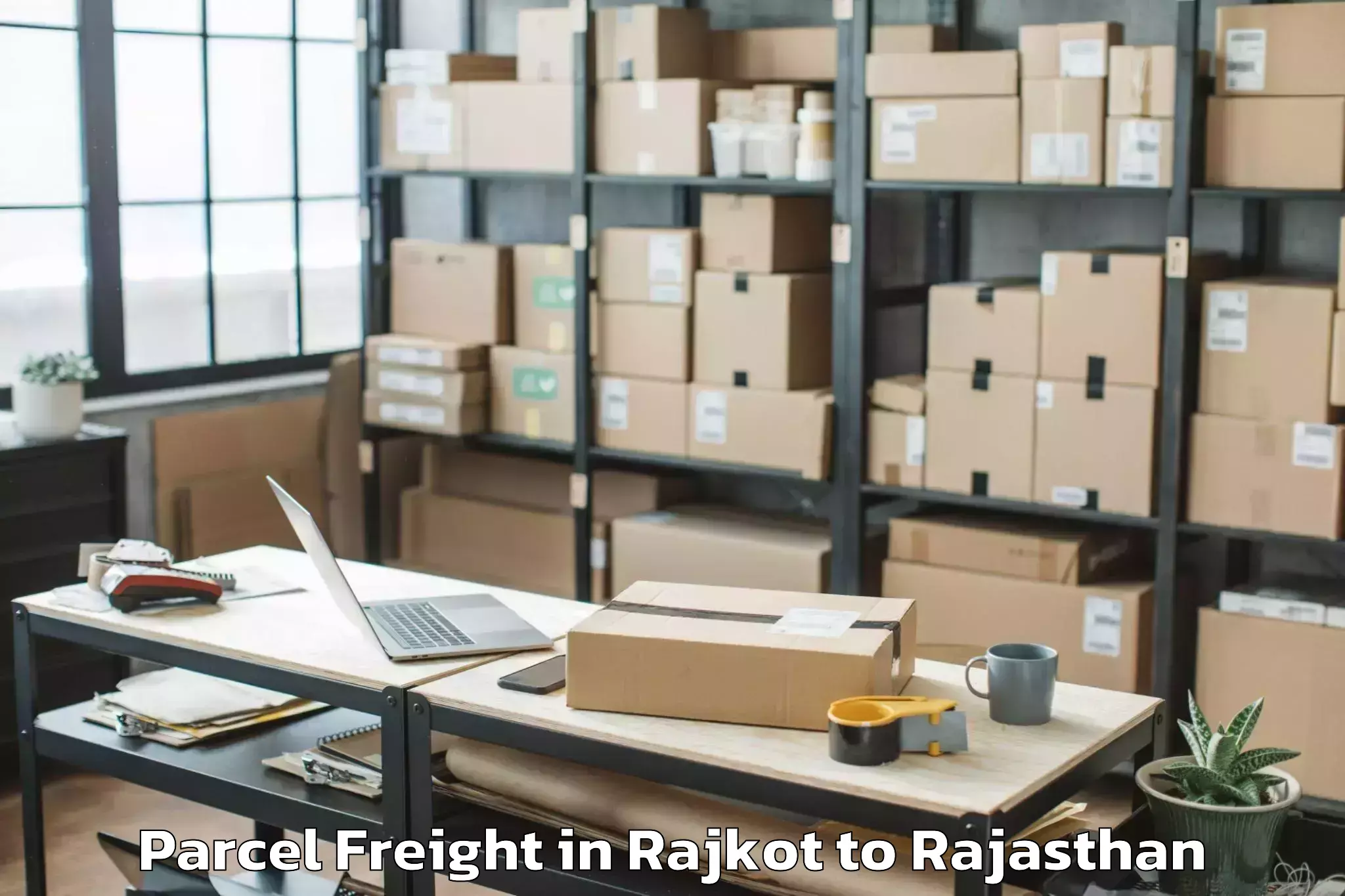 Hassle-Free Rajkot to Janardan Rai Nagar Rajasthan V Parcel Freight